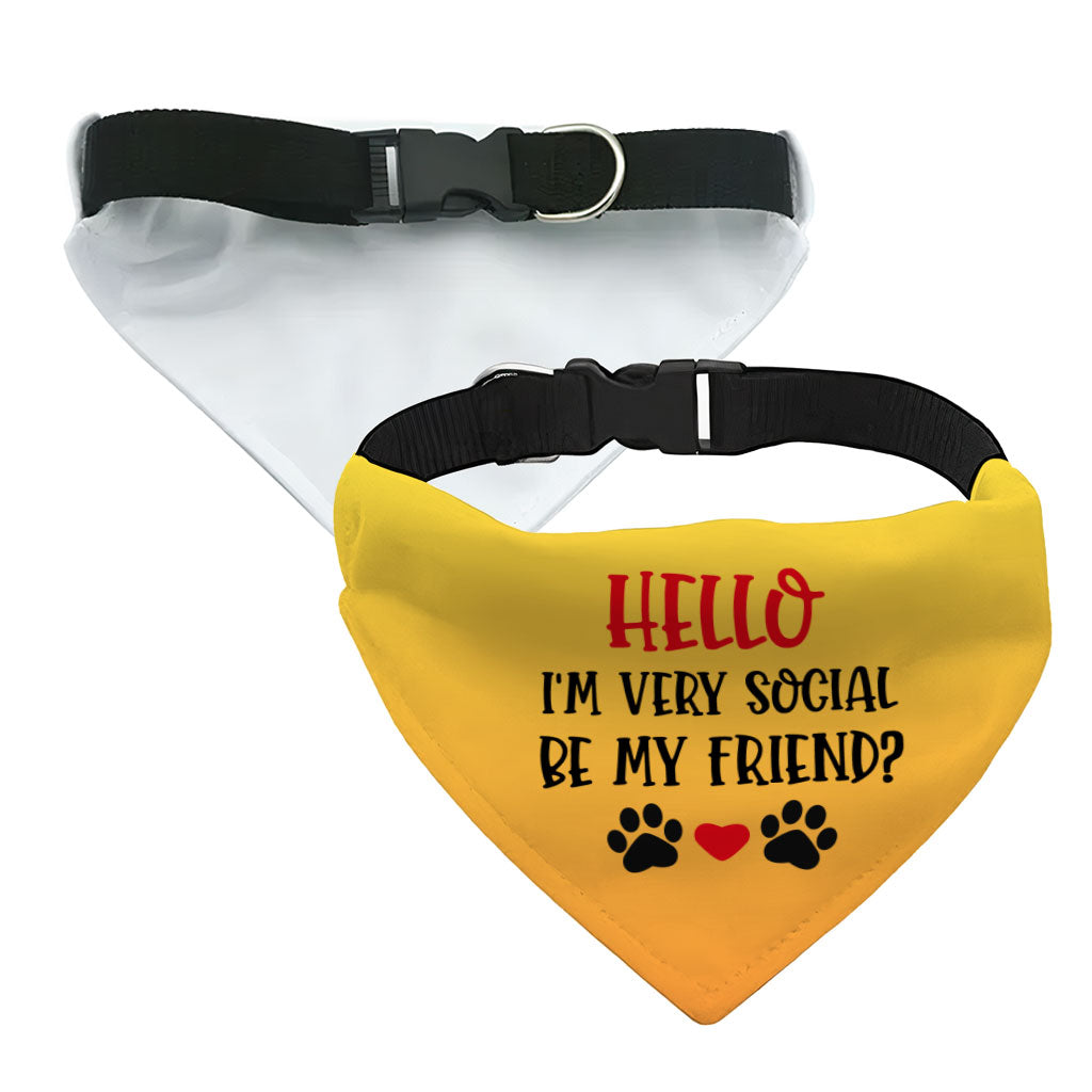 Friend Pet Bandana Collar - Colorful Scarf Collar - Printed Dog Bandana
