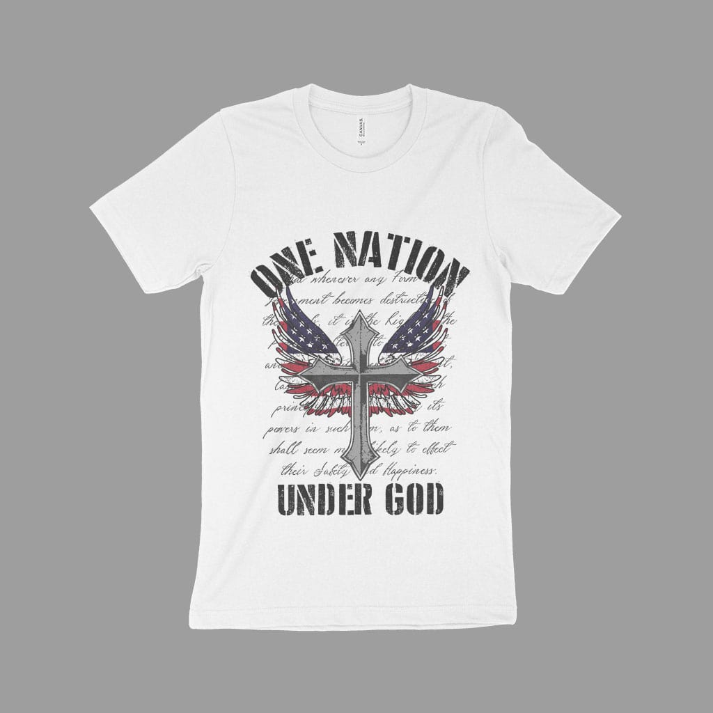 One Nation Under God Unisex Jersey T-Shirt Made in USA