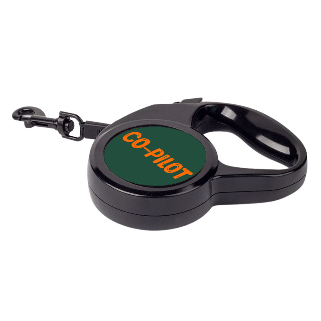 Co Pilot Retractable Pet Leash - Best Print Leash - Cool Quote Dog Leash