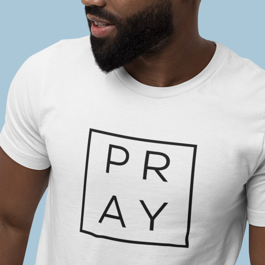 Pray Unisex Jersey T-Shirt Made in USA