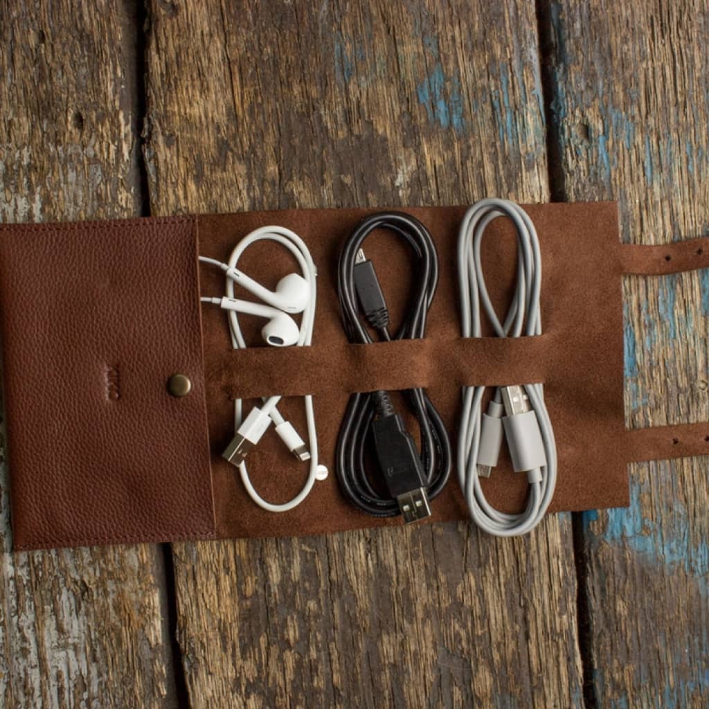 Brown Leather Cord Wrap
