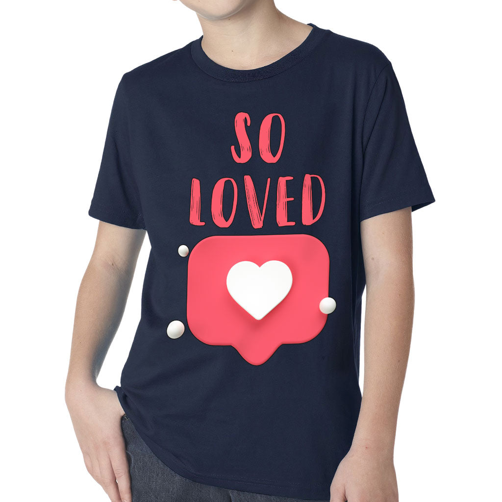 So Loved Kids' Classic Fit T-Shirt - Cute T-Shirt - Heart Print Classic Fit Tee