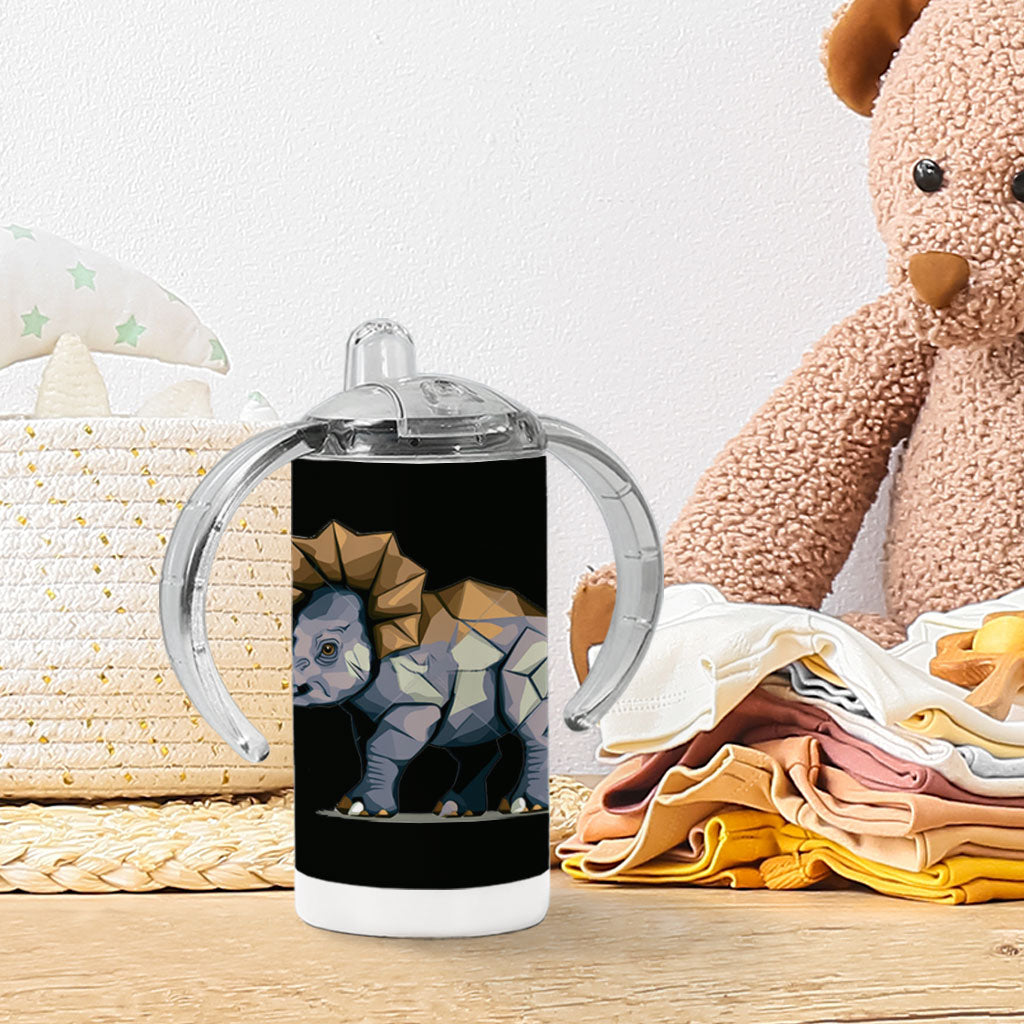 Cute Dinosaur Sippy Cup - Trendy Baby Sippy Cup - Illustration Sippy Cup