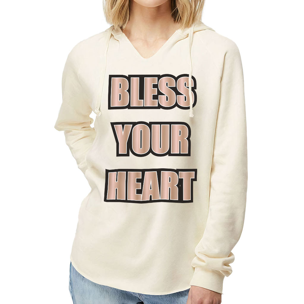 Bless Your Heart California Wave Wash Hoodie - Cool Hooded Sweatshirt - Inspirational Hoodie