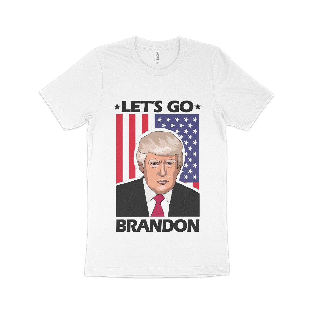 Let's Go Brandon US Flag T-Shirt - Funny Trump T-Shirt - Trump Apparel