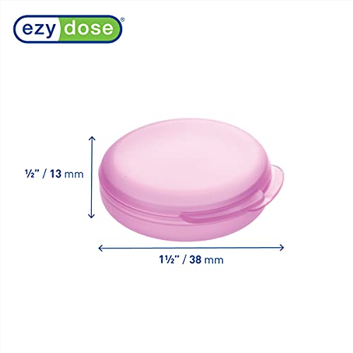 EZY DOSE Daily Round, Portable Pill and Vitamin Containers, Assorted, 2 Count
