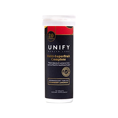 UNIFY HEALTH LABS by Randy Jackson - Multi-Superfruit Complete Dietary Supplement for Heart and Immune Health - 10 Tablets, Strawberry Lemonade Flavor