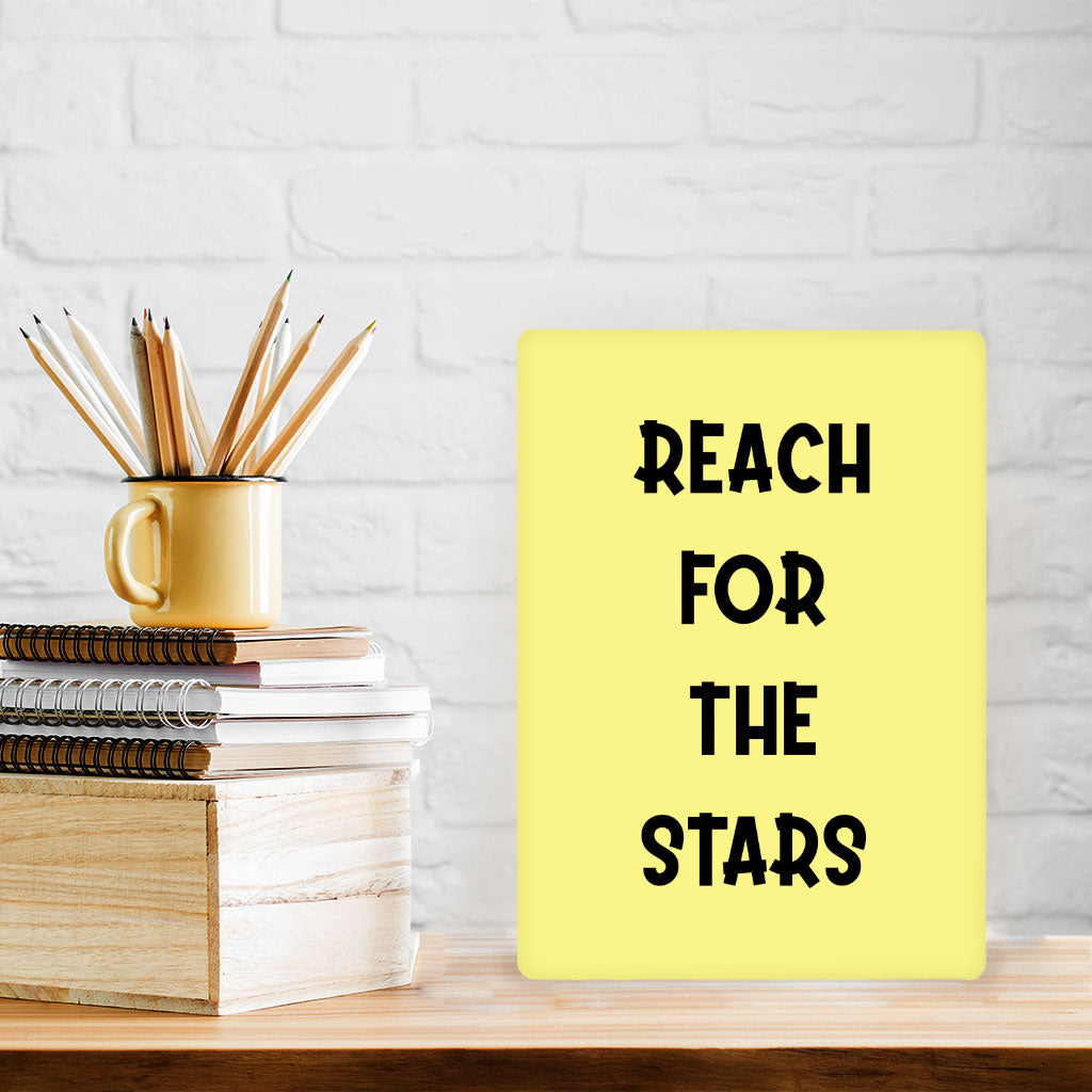 Reach for the Stars Metal Photo Prints - Motivational Quote Decor Pictures - Cool Decor Pictures