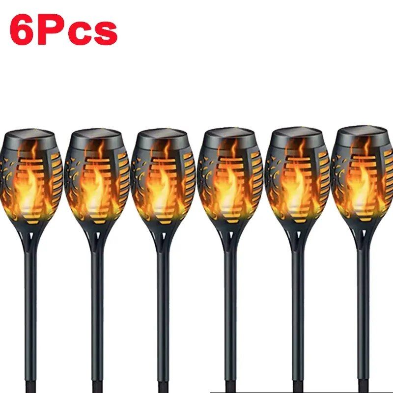 Solar Flame Torch Light Flickering Light Waterproof Garden Decoration