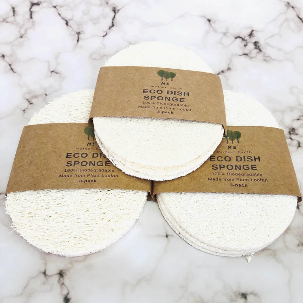 Single Layer Loofah Dish Sponges (3 pcs)