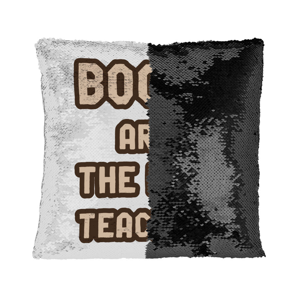 Book Themed Sequin Pillow Case - Quotes Pillow Case - Cool Print Pillowcase