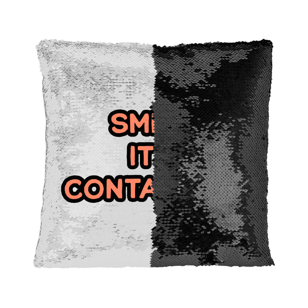 Smile Sequin Pillow Case - Funny Pillow Case - Cool Trendy Pillowcase