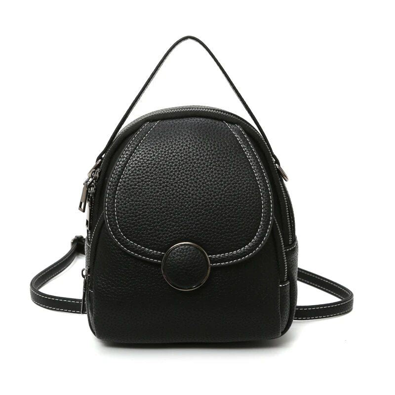 Chic Mini Leather Backpack for Women