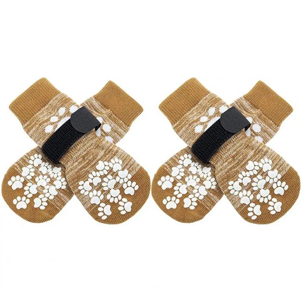 Premium Anti-Slip Waterproof Dog Socks with Adjustable Straps