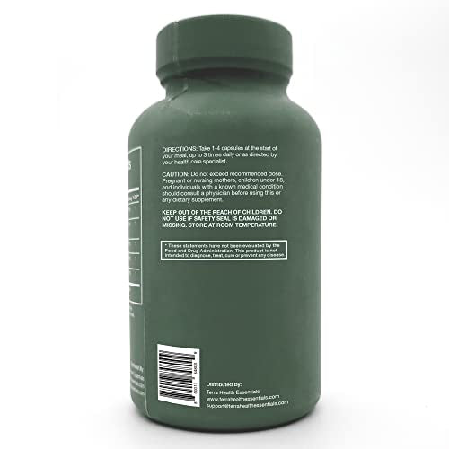 Terra Health Essentials® Reflux Inhibitor | Relieve Indigestion and Heartburn | (1 Pack, 90 Capsules)