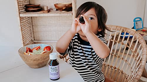 NovaFerrum Yum | Multivitamin with Iron for Infants, Toddlers & Kids | Immune Support | Ages 4 & Under | Gluten Free Certified | Sugar Free | Raspberry Grape | 120 mL