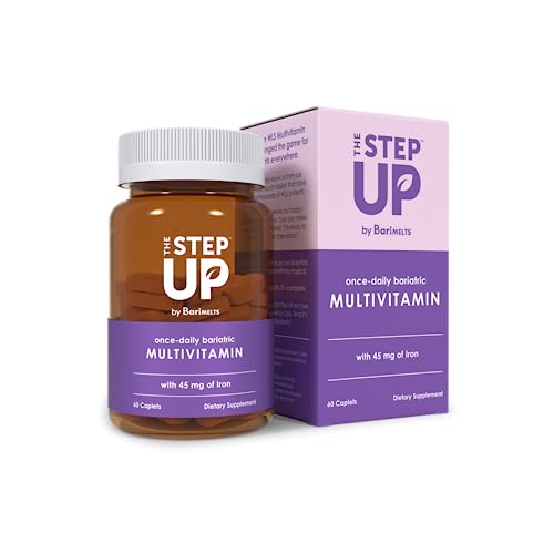 BariMelts The Step Up Once Daily Bariatric Multivitamin with Iron - 2 Month Supply (60 Caplets) - Sugar-Free - Post-Op Bariatric Vitamins for Women