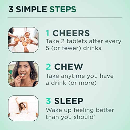H-PROOF The Anytime You Drink Vitamin for Alcohol Metabolism, Liver Health & Immunity Support with Electrolytes, Antioxidants, Milk Thistle, Vitamins, 40 Chewable Tablets (20 Servings), Tangerine