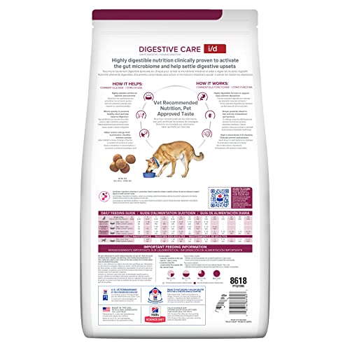 Hill's Prescription Diet i/d Digestive Care Chicken Flavor Dry Dog Food, Veterinary Diet, 8.5 lb. Bag