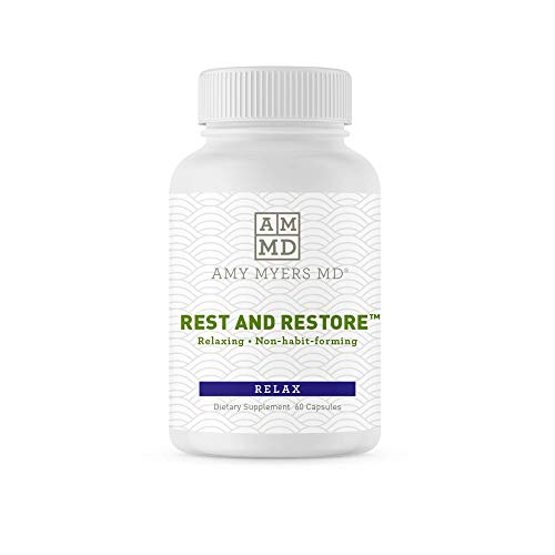 Rest and Restore by Dr. Amy Myers for Restful Sleep – Supports a Healthy Night’s Sleep, Helps Maintain a Regular Sleep Cycle and Supports a Calm Relaxed Mood – Dietary Supplement 60 Capsules