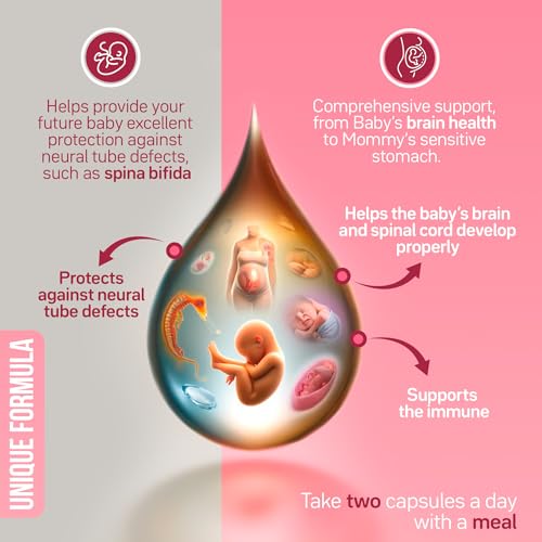 YOU'RE NATURAL Prenatal and Postnatal Vitamins for Women with Folate, DHA, Probiotics, Iron, Myo Inositol, Biotin, D3, B12 to Support Fetal Development, Pregnancy Must Have. 30 Day Supply