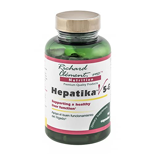 RICHARD CLEMENT MD NUTRITION Hepatika V5-G with L-Glutathione Dietary Supplement for Liver Cleanse Detox & Repair Liver Support Supplement - Milk Thistle Extracts for Digestive Health. 90 Capsule