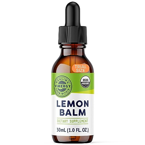 Vimergy USDA Organic Lemon Balm Extract, 30 Servings – Supports Calm and Relaxed Feeling– Relief From Occasional Nervous Tension – Alcohol-Free – Gluten Free, Non-GMO, Kosher, Vegan & Paleo (30 ml)