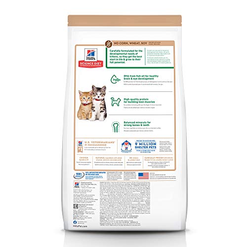 Hill's Science Diet Kitten No Corn, Wheat or Soy Dry Cat Food, Chicken Recipe, 6 lb. Bag
