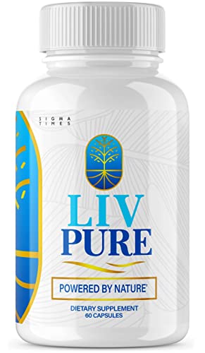 Liv Pure Capsules Liver Detox, LivPure Powered by Nature Supplement and Diet Hydration Purification Function Extra Strength Vegan Liver Health Support & Cleanse (60 Capsules)