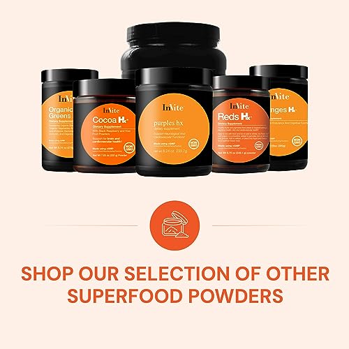 Invite Health Reds Hx® -Fruit and Vegetable Supplement, Superfood Powder -Formulated with Powerful Extracts from The Spectrum of Oranges, Reds, Blues and Purples Plus Probiotics - 30 Servings