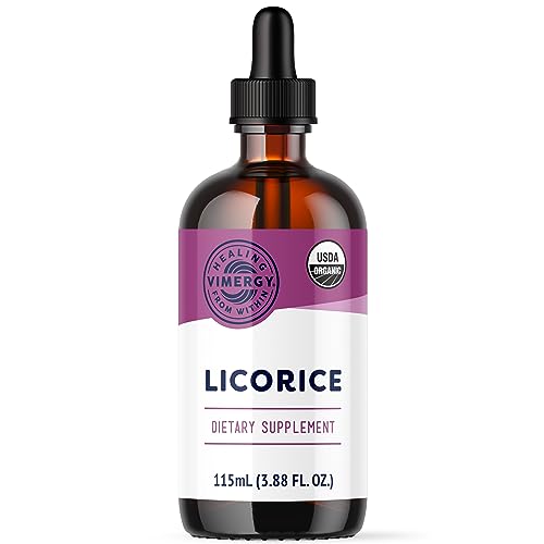 Vimergy USDA Organic Licorice Root Extract, 57 Servings – Alcohol Free Licorice Root Drops – Supports Digestive System & Respiratory Health - Gluten-Free, Non-GMO, Vegan & Paleo Friendly (115 ml)