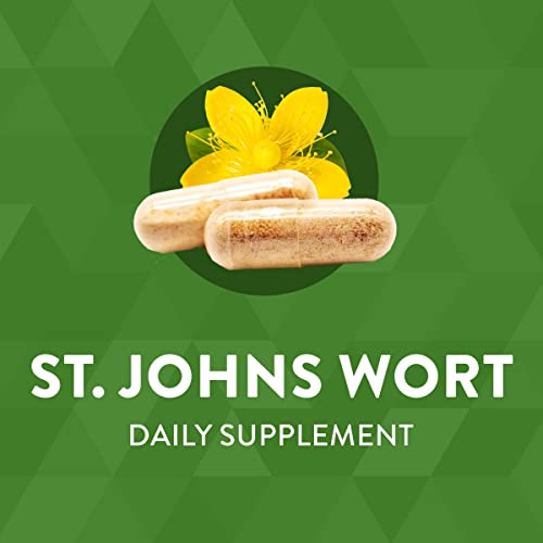 Nature's Way Premium St. John’s Wort Herb, Promotes A Positive Outlook*, 700 mg per serving, 180 Vegan Capsules