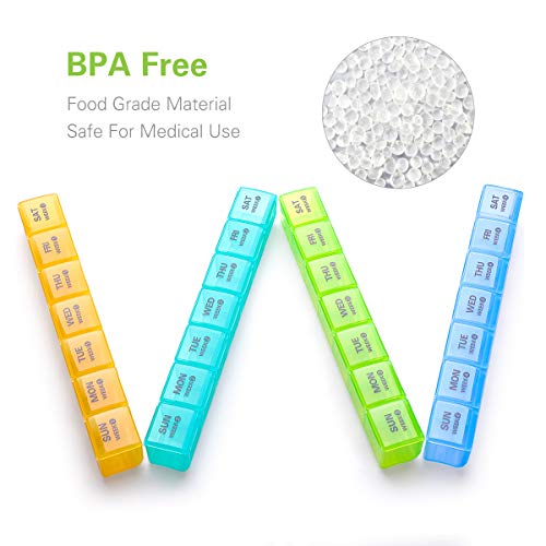 BUG HULL Monthly, 4 Weeks Pill Box, Large Pill Case 28 Day,Moisture-Proof One Month 30 Day Medicine Organizer Container for Vitamin, Supplements