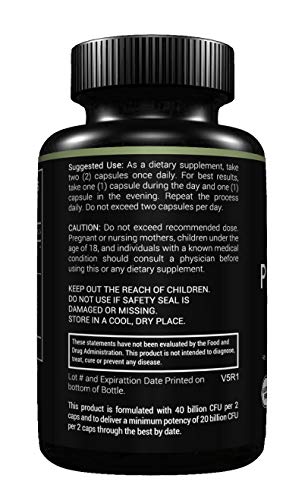Stellar Labs Probiotic 40 Dietary Supplement, Immune and Digestive Support Formula, Gluten-Free, GMP, Non-GMO, Vegan, 60 Count
