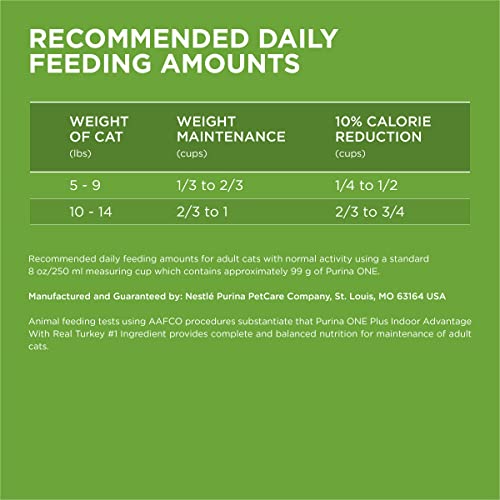 Purina ONE Natural, Low Fat, Weight Control, Indoor Dry Cat Food, +Plus Indoor Advantage - 3.5 lb. Bag