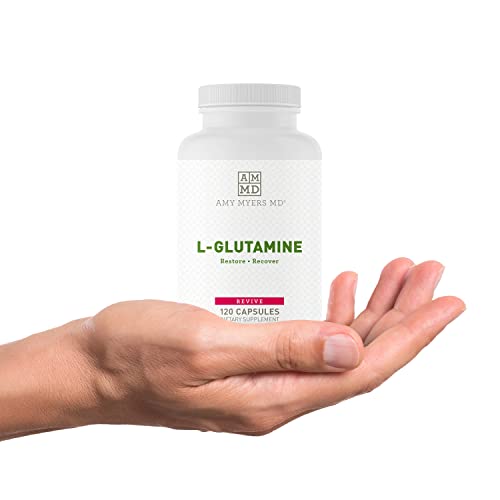 Amy Myers MD L-Glutamine Capsules from L glutamine 1700 mg Supports Sugar Craving, and Muscle Repair - Support Thyroid and Immune System Function - 120 Capsules Dietary Supplement
