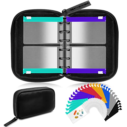 Timueetech Water-Proof Pill Organizer Bag(IPX4), Pill Loose-Leaf Storage Bag, Portable Travel Medicine Bag, Zippered Reusable Pill Pouches(Fit 1# Pouches)