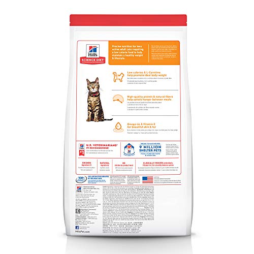 Hill's Science Diet Dry Cat Food, Adult, Light for Healthy Weight & Weight Management, Chicken Recipe, 7 lb. Bag