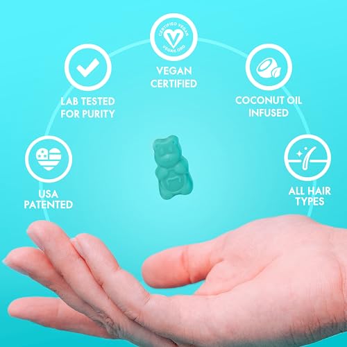 Sugarbear Hair Vitamins - Biotin, Zinc, Iodine, Vitamin C, E, Folic Acid, Inositol - Vegan Gummies for Hair and Nails, Supplement for Women & Men (1 Month Supply)