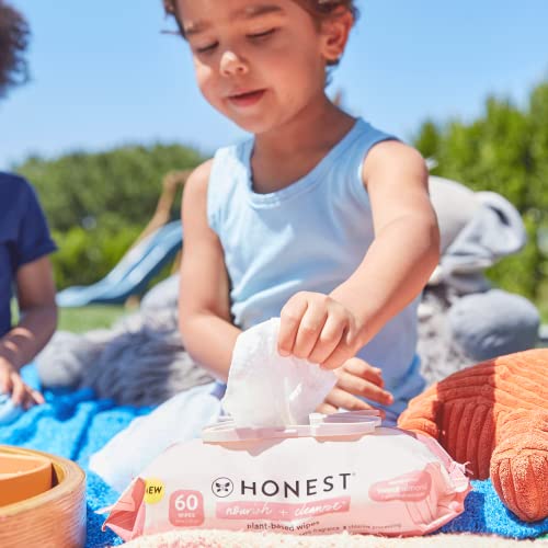 The Honest Company Hydrate + Cleanse Benefit Wipes | Cleansing Multi-Tasking Wipes | 100% Plant-Based, Hypoallergenic | Aloe + Cucumber, 240 Count