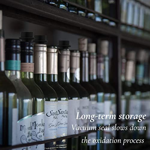 OWO Wine Saver with 4 Vacuum Stoppers, Wine Stopper Wine Preserver, Wine Bottle Keeper Set Reusable Vacuum Sealer Keeps Wine Fresh