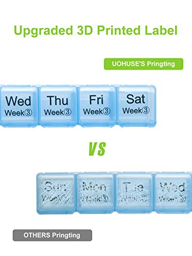 Large Monthly Pill Organizer 28 Day Medication Organizer Storage by Week,Extra Large Compartments Dust-Proof Pill Case Medication Reminder Travel Container for Vitamins/Fish Oil/Supplements