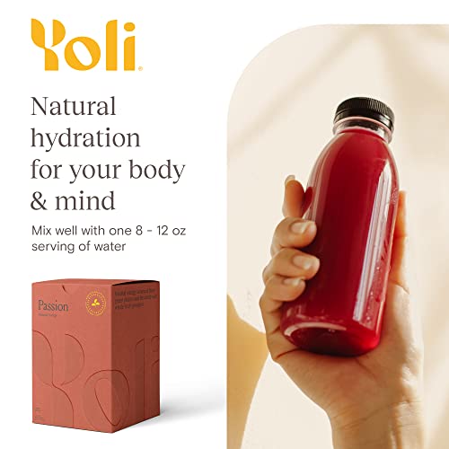 Yoli Passion Energy Drink Powder Mix - Natural Energy Drink Mix for Endurance and Stamina, 30 Packets - Peach Mango Flavor