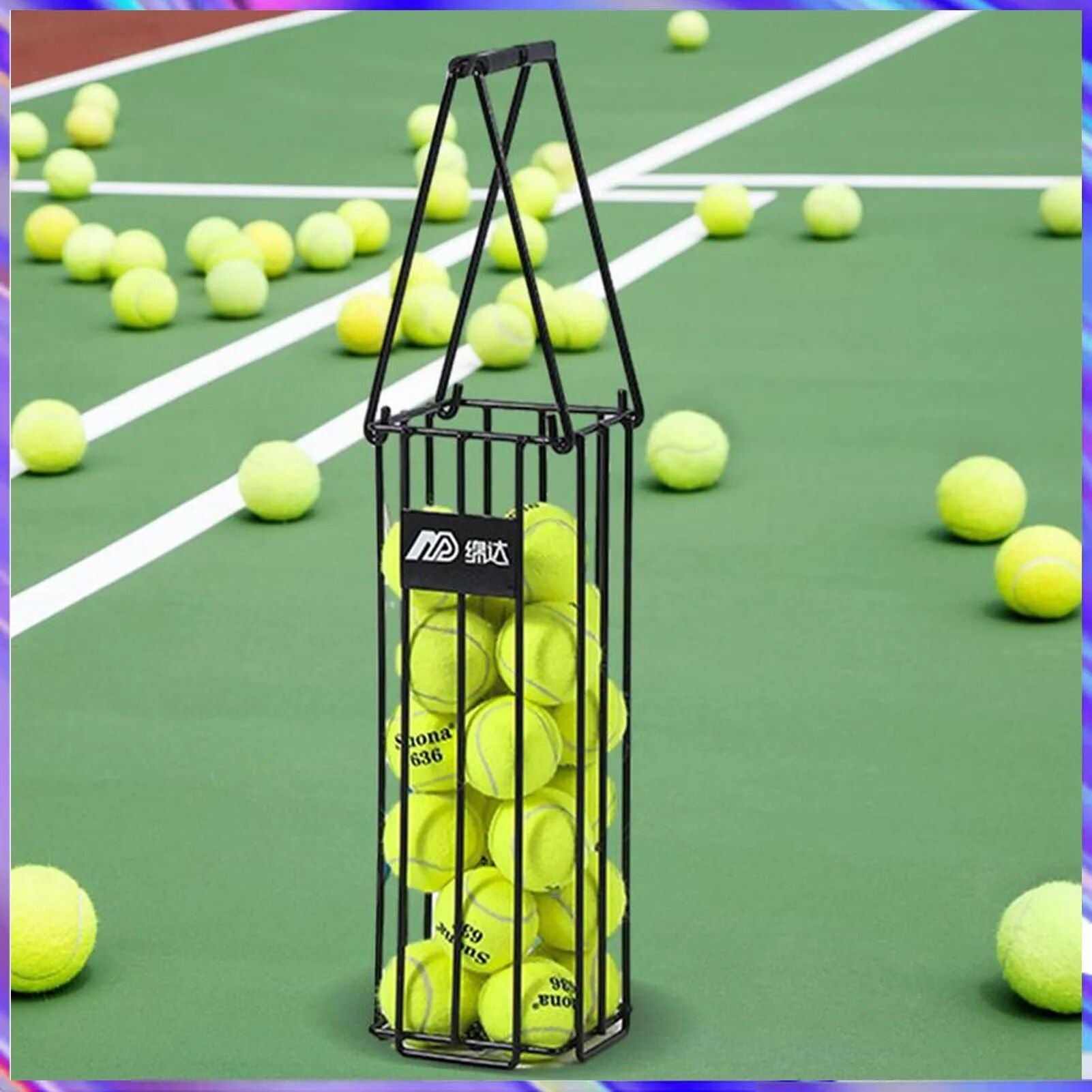 Efficient Pickleball and Tennis Ball Collector - High-Capacity, Durable Ball Picker for Sports Enthusiasts