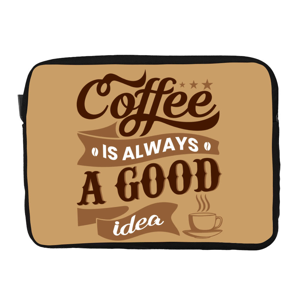 Coffee Dell 16" Two-Sided Sleeve - Creative Laptop Sleeve - Themed Laptop Sleeve with Zipper
