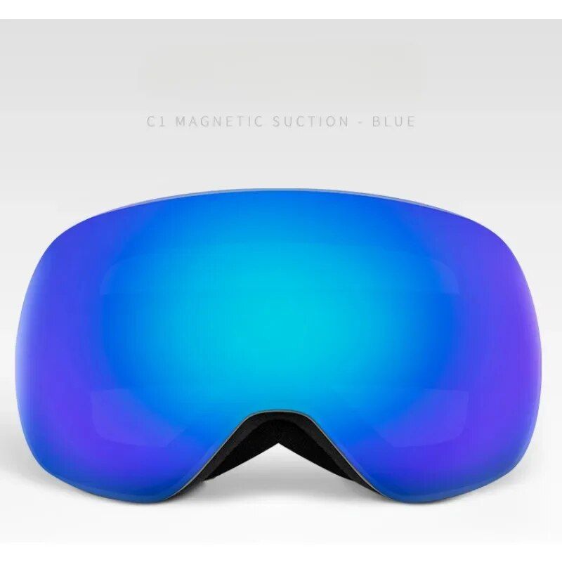 Quick-Change Magnetic Ski Goggles - Anti-Fog, Dual Layer Lens for Snowboarding & Skiing