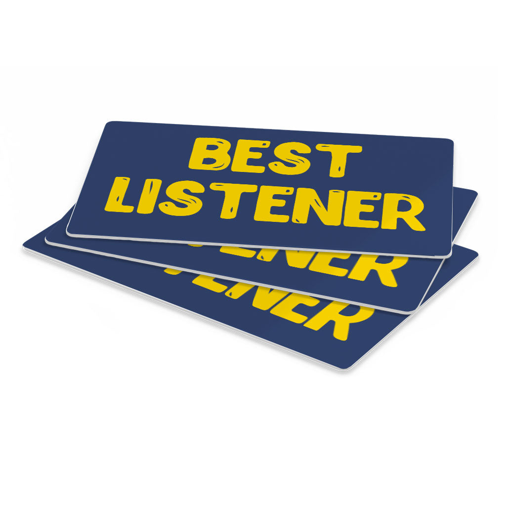 Listener Pet Food Mat - Funny Anti-Slip Pet Bowl Mat - Cool Pet Feeding Mat