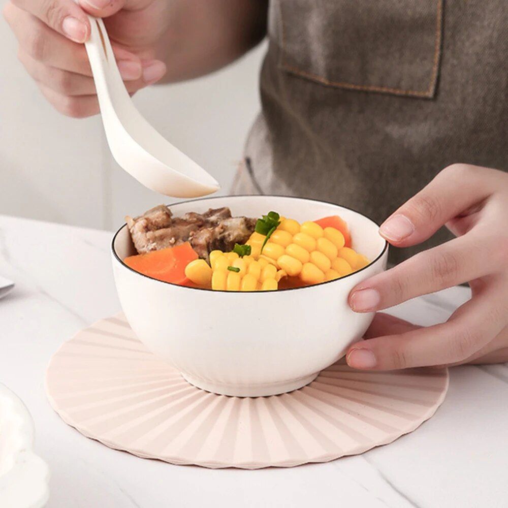 Modern Nordic Silicone Placemats - Round, Heat Resistant, Non-Slip Table Mats