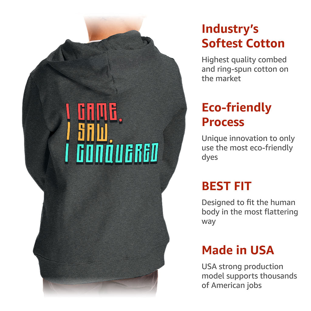 I Came I Saw I Conquered Toddler Full-Zip Hoodie - Cool Toddler Hoodie - Best Selling Kids' Hoodie