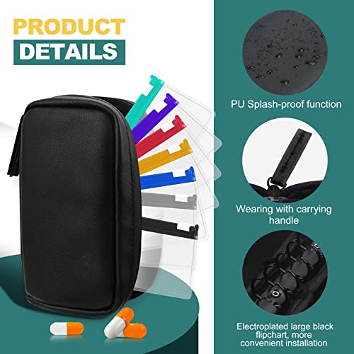 Timueetech Water-Proof Pill Organizer Bag(IPX4), Pill Loose-Leaf Storage Bag, Portable Travel Medicine Bag, Zippered Reusable Pill Pouches(Fit 1# Pouches)